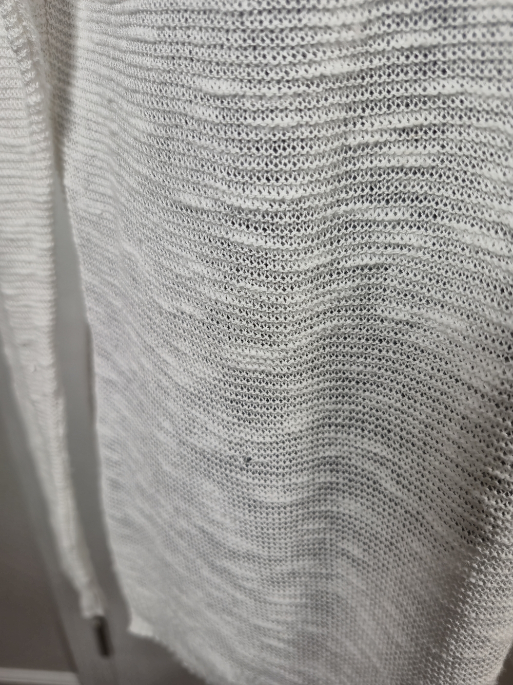EILEEN FISHER Organic Linen Cotton Open Knit Boat Neck Sweater Ivory S - Picture 5 of 6